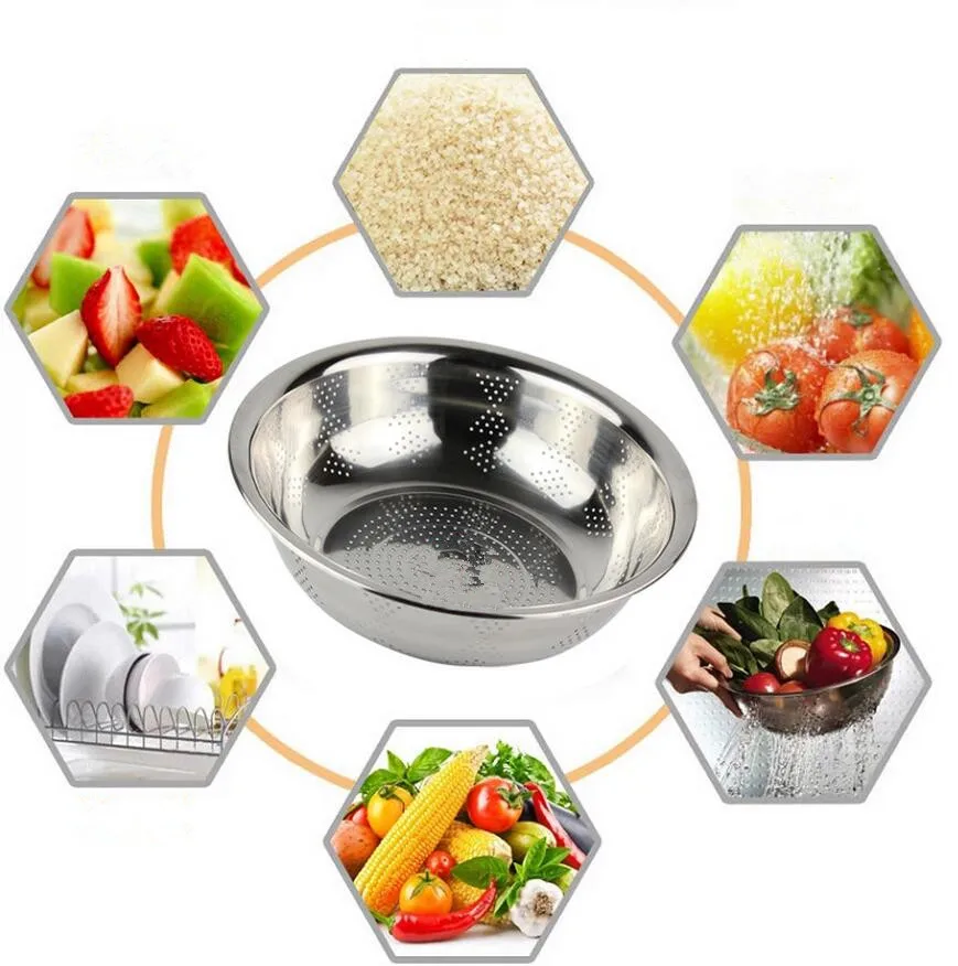 Stainless Steel Rice Wash Rice Sieve Fresh Rice Machine Vegetables