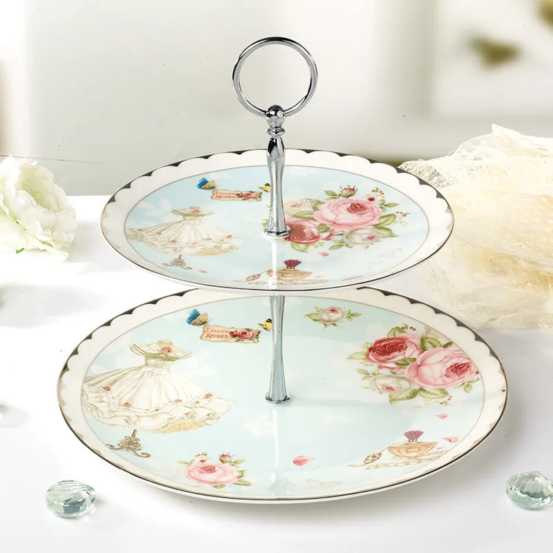 Платиновый керамический поднос для торта в молодежном стиле|pastry plate|china ceramic platefruit
