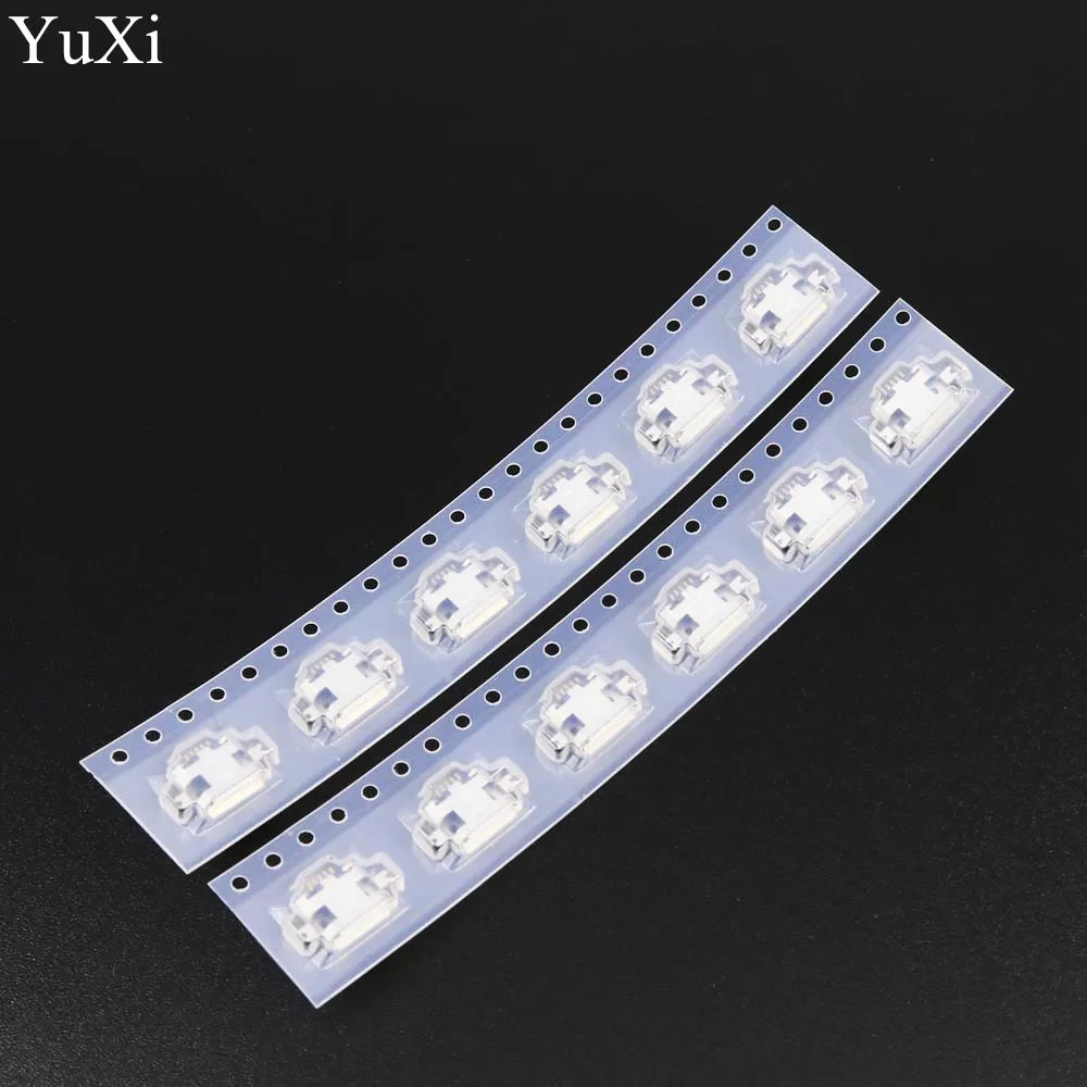 100 шт. Micro connector heavy plate 1 0 SMD 2 feet Mini usb 5P female планшет зарядное сиденье розетка для
