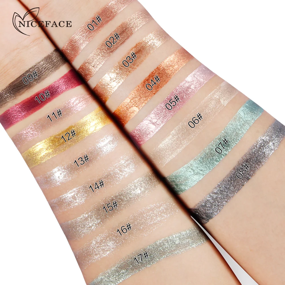 2018 NICEFACE Liquid Eye Shadow Shimmer Glitter Nude Metals Glow Eyeshadow Palette Waterproof Lasting Highlighter Beauty Makeup 2018 NICEFACE Liquid Eye Shadow Shimmer Glitter Nude Metals Glow Eyeshadow Palette Waterproof Lasting Highlighter Beauty Makeup