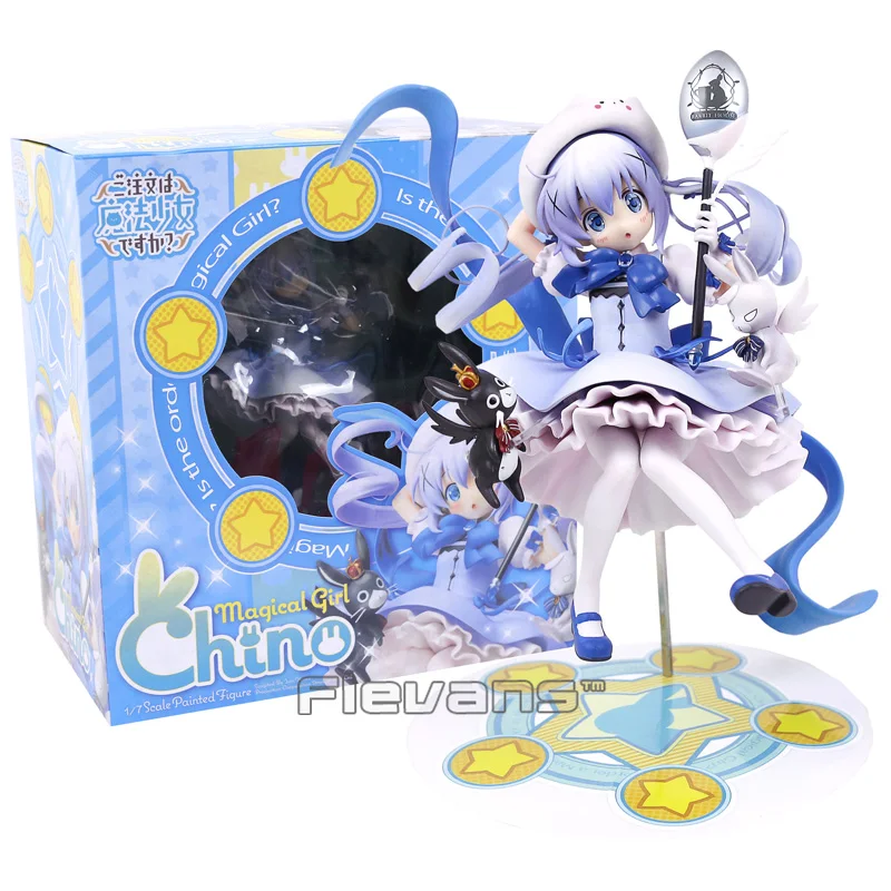 Anime Is the order a rabbit? Kafuu Chino Magical Girl Chino 1/7 Scale PVC Painted Figure Collectible Toy 21cm