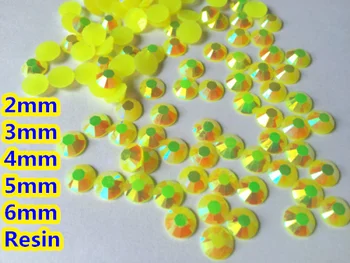 

Jelly Citrine AB Color 2mm,3mm,4mm,5mm,6mm Facets Flat Back Resin Rhinestone Nail Art Gems Decoration,Garment rhinestones