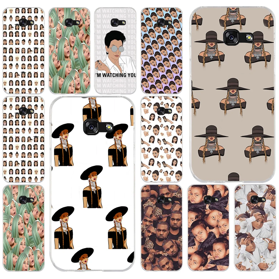 

253A kim kardashian Kylie Jenner Kimoji emojis Soft Silicone Tpu Cover phone Case for Samsung galaxy a3 a5 2016 2017 a6 A8 2018