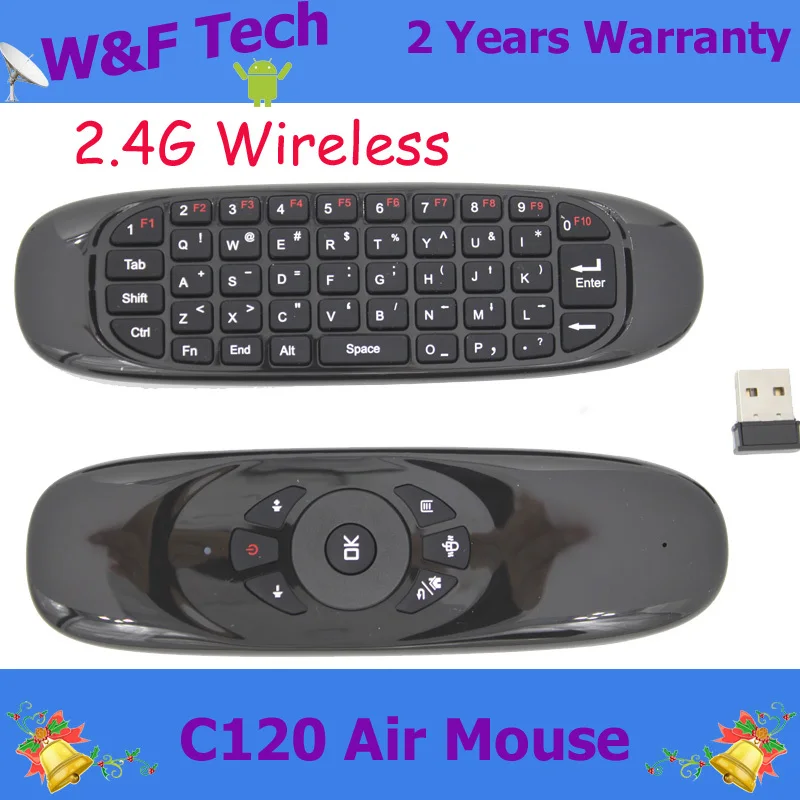 10 шт. гироскоп 2,4 ГГц G mouse II/C120 Air mouse перезаряжаемый беспроводной гироскоп воздушный пульт для Smart Tv Box Mini PC