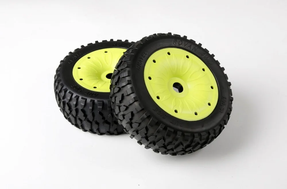 

Gravel tyres and wheel hub set for 1/5 losi 5ive-t rovan LT kingmotor x2 baja 4wd SLT truck rc car parts