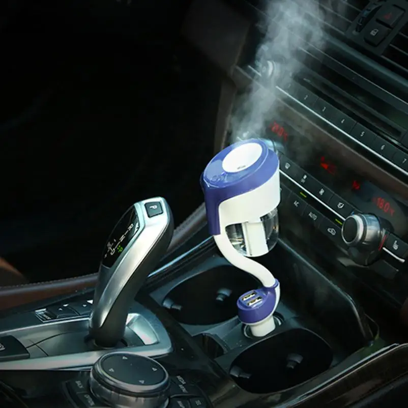 Новое поступление, Автомобильный увлажнитель воздуха, очиститель воздуха, освежитель воздуха, Портативный Автомобильный увлажнитель с USB интерфейсом or27 - Цвет: Синий