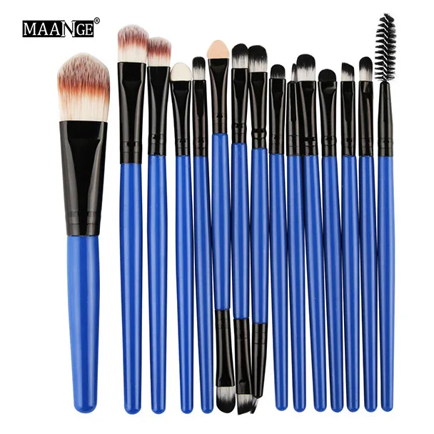 

15pcs Makeup Brushes set Professional with case Cosmetic Makeup Brush Blusher Eye Shadow Brushes Set Kit GD 8W5
