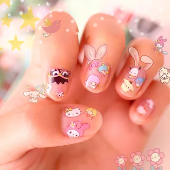 

3pcs/lot WATER DECAL Cartoon nail stickers twin stars My melody cartoon stickers nail little twin star Professional Stickers