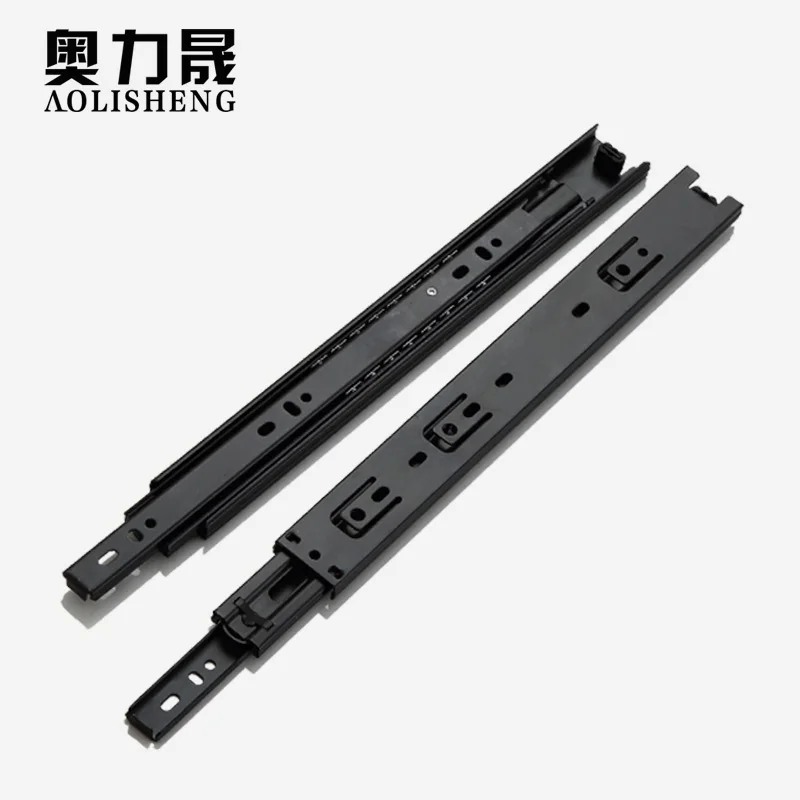 

Drawer Slide 35mm Slide Width Ball Bearing Three Fold Full Pull Rail