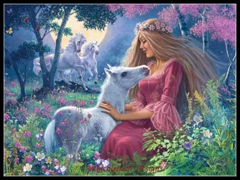 

A Precious Moment - Counted Cross Stitch Kits - Handmade Needlework for Embroidery 14 ct Cross Stitch Sets DMC Color