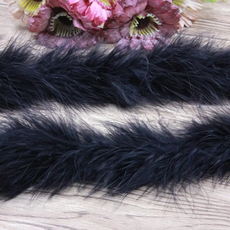 

1pcs 2yards/Length Turkey Feather Chicken Feather Strip Wedding Marabou Feather Boa,Burlesque Fancy Dress,party decoration