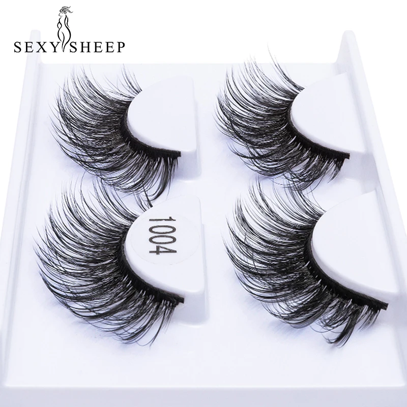 

SEXYSHEEP 2 pairs natural false eyelashes fake lashes long makeup 3D mink lashes eyelash extension mink eyelashes for beauty