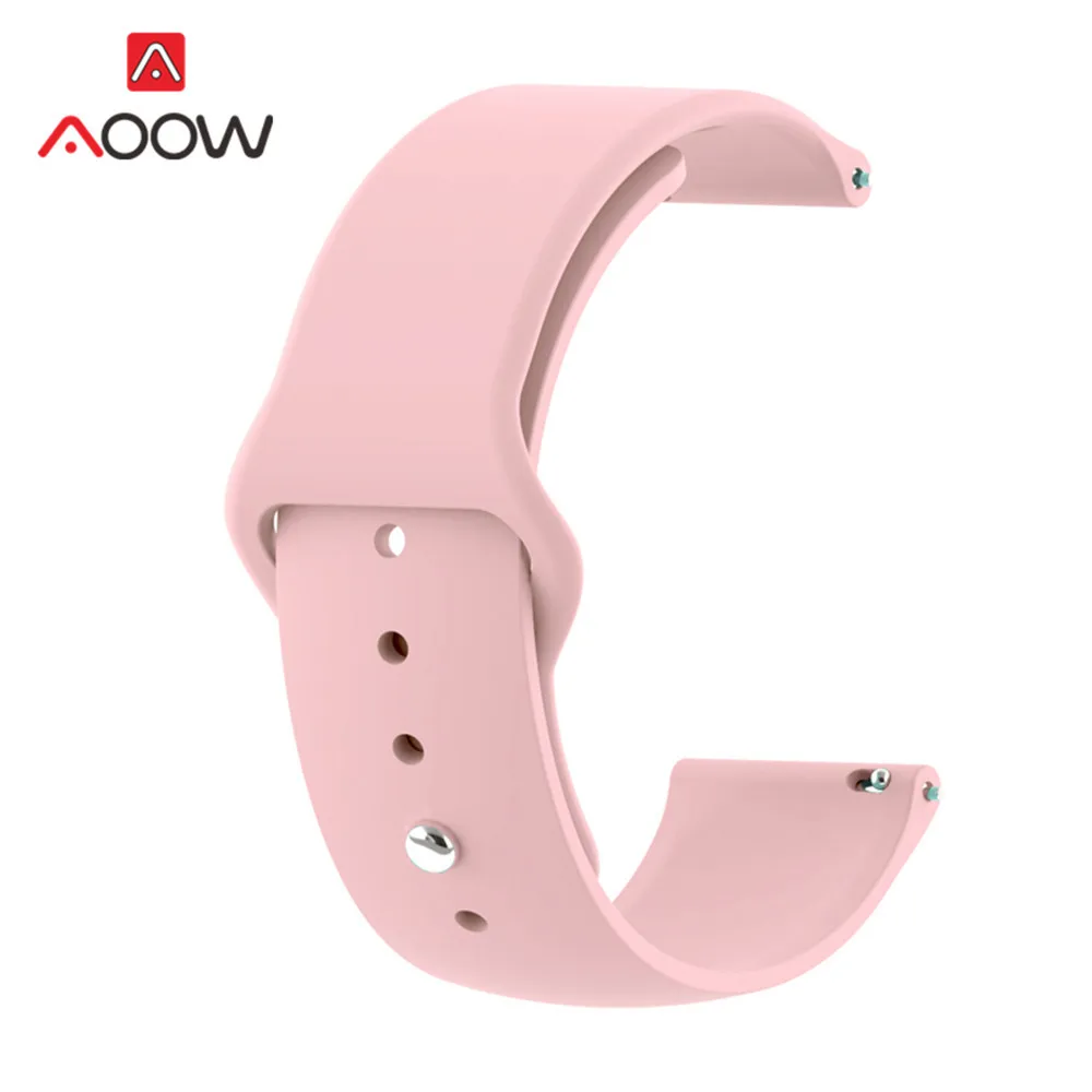 20 мм 22 мм силиконовый ремешок для часов samsung Galaxy Watch Active 42 мм 46 мм huawei gt gear Sport S2 S3 Huami amazfit bip ремешок