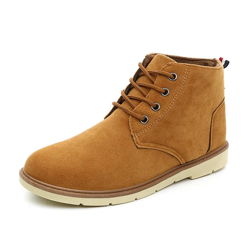Yellow Boots Wen/мужские ботинки; Теплые ботильоны; сезон осень-зима; обувь на шнуровке; высококачественные мужские ботинки в винтажном стиле; мужская повседневная обувь - Цвет: Yellow Boots