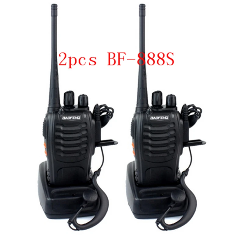 2PCS walkie talkie BF 888S VHF UHF FM transceiver baofeng portable CTCSS pofung 888s two way