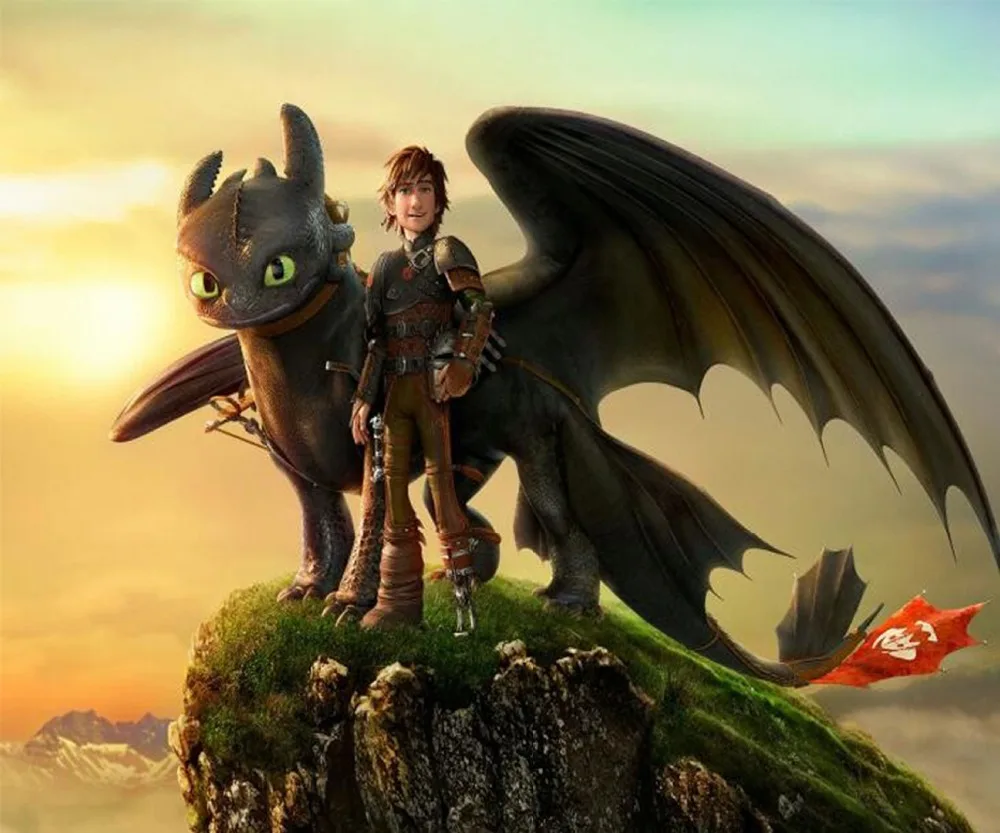 

5D Diamond Painting How to Train Your Dragon DIY full round square Diamond Embroidery Diamond Mosaic Cross Stitch Home decor