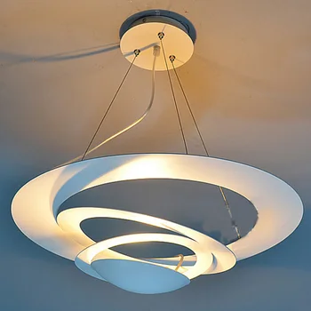 

White Painted Iron UFO Dining Room Pendant light UFO Convolution Study Room Pendant lamp Bedroom Living Room Hanging Light