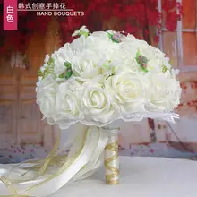 Искусственные женские свадебные букеты для невесты, розовые цветы De Mariage, свадебный букет, Свадебный держатель, Букет пионов, аксессуары