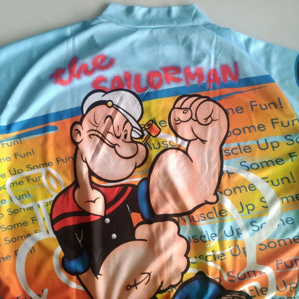 Popeye Ciclismo Jersey Ciclismo ropa de verano de carreras de bicicleta Deporte Tops Jersey de Ciclismo de manga corta traje de ropa de Ciclismo