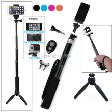 Селфи 3" GOPRO монопод палка беспроводной Bluetooth затвор+ камера штатив подставка для sony Xperia Z/для Iphone X 6s 7 7 plus/Pro