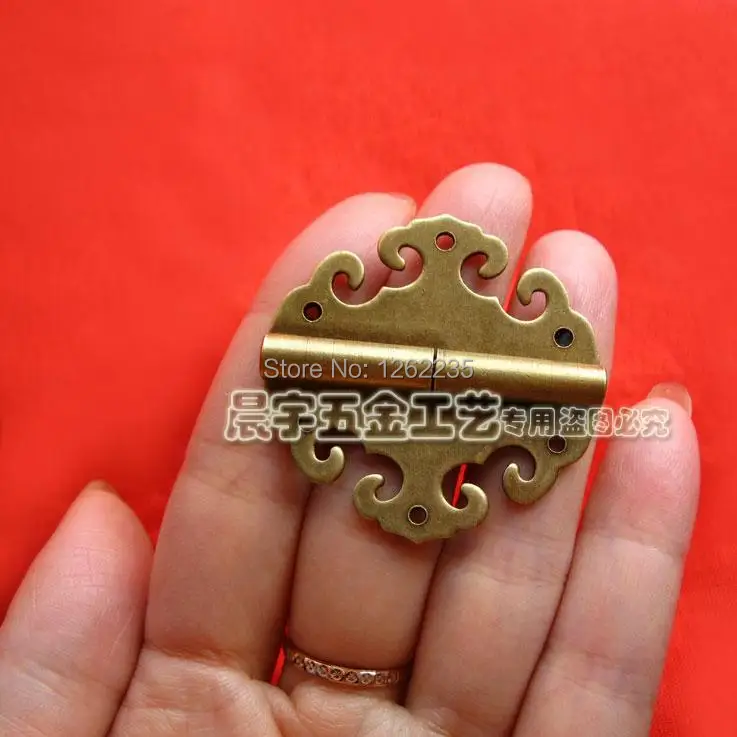 

4*4cm Clouds hinge Furniture Fittings Copper hinge Chinese antique kitchen cabinet door hinge Wholesale