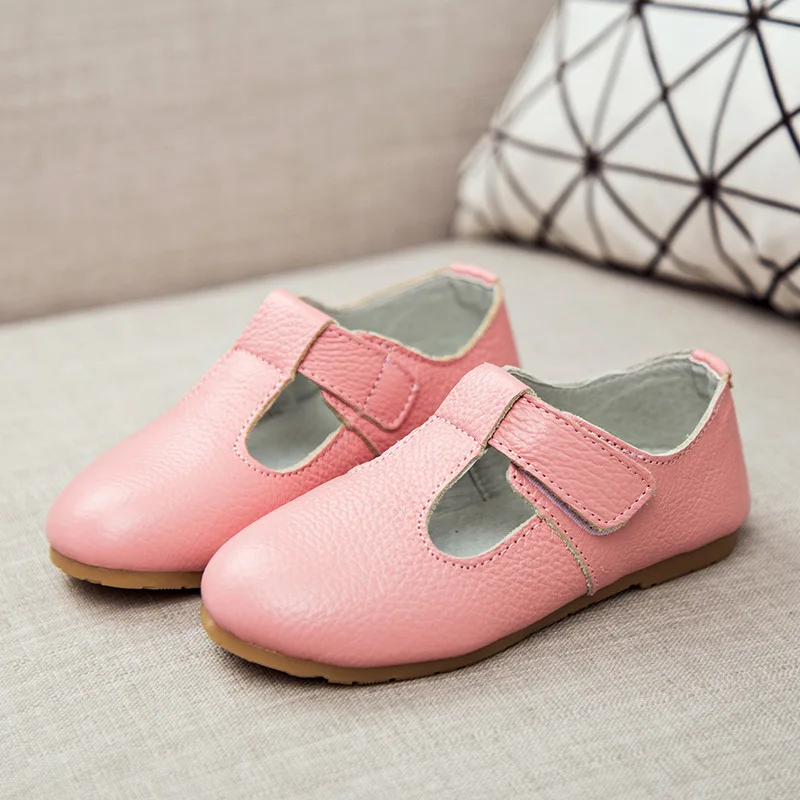 

Girls Full Grain Leather shoes, Kids Sneakers, students shoes with 5 colors, Pink, White, Black, Blue, red, size 21-35