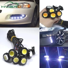 4Pcs White Red Blue yellow 9w DC 12V Led Eagle Eye Light Daytime Running Drl Backup Car Motor Parking Signal Lamps Waterproof