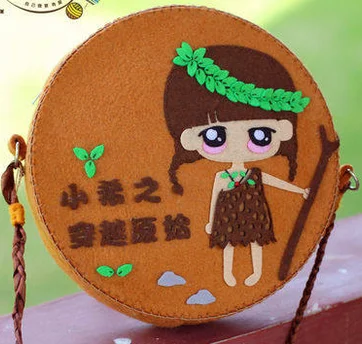 Personality shoulder bag Fabric Felt kit Non-woven cloth Craft DIY Sewing set Felt Handwork Material DIY needlework supplies