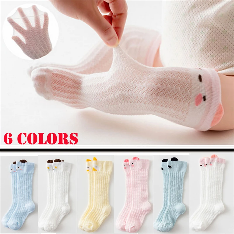 

2x Baby Boy Girl Lovely Cotton Socks Hot Cute Cotton Baby Socks Anti-Slip Infant Knee High Socks Newborn Cute Baby Socks