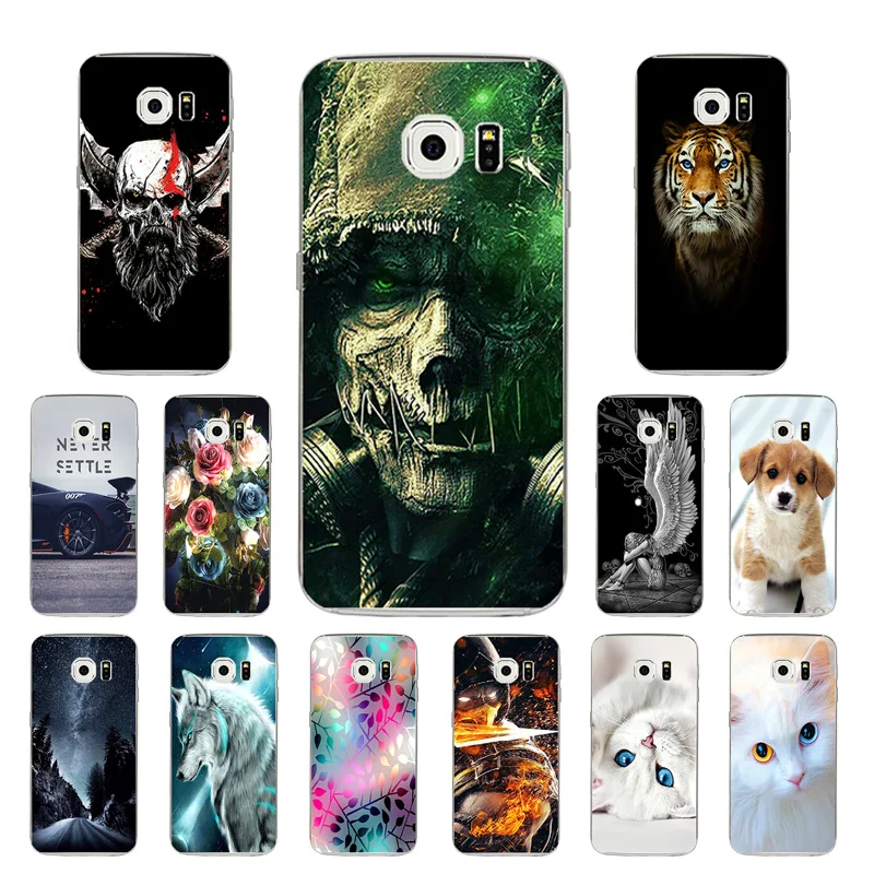Cases for Galaxy S6 Edge Silicone Back Cover Painted Samsung G925 G925F 5.1&quot Phone Capa Ultrathin Clear TPU Flexible Shell |