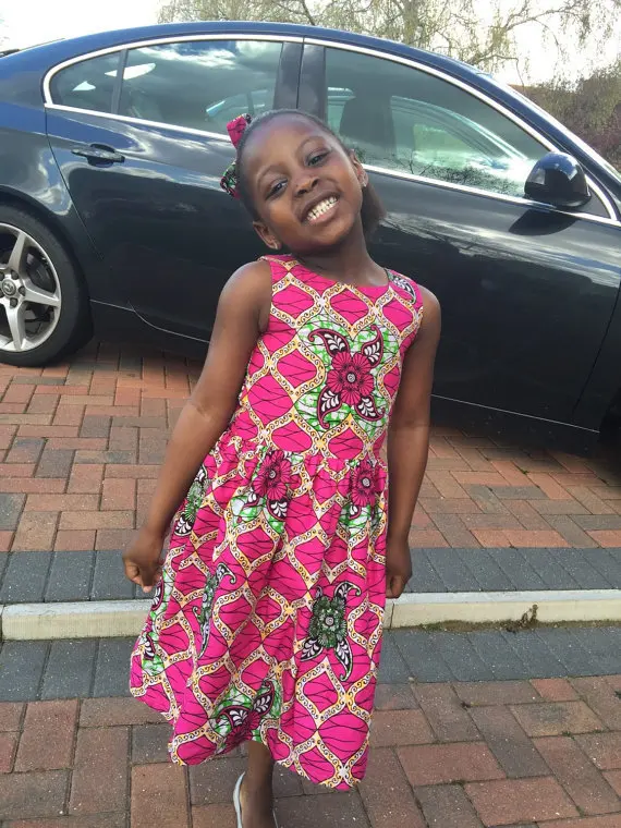 

African Dresses Dresses 2018 Clothing Top Fashion Traditional Limited Sale Spandex Girls Fahion Style Children Clothes