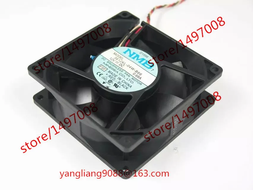NMB-MAT 3612KL-04W-B66 ФСФ DC 12V 0.68A 3-контактный 92X92X32mm Сервер вентилятор охлаждения |