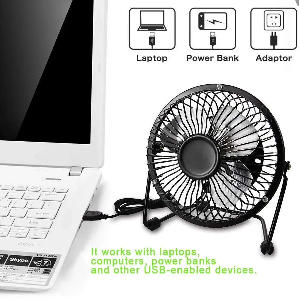 Adoolla 5 в мини USB Настольный вентилятор с питанием от портативный Охлаждающий