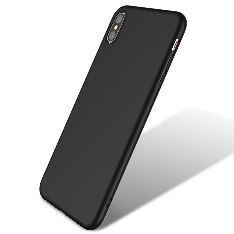 

Black Silicone Soft TPU Case for iPhone 5 5S SE X 10 Phone Case For iPhone 6S 6 7 8 Plus XS Max XR Cover Frosted Fundas Coque