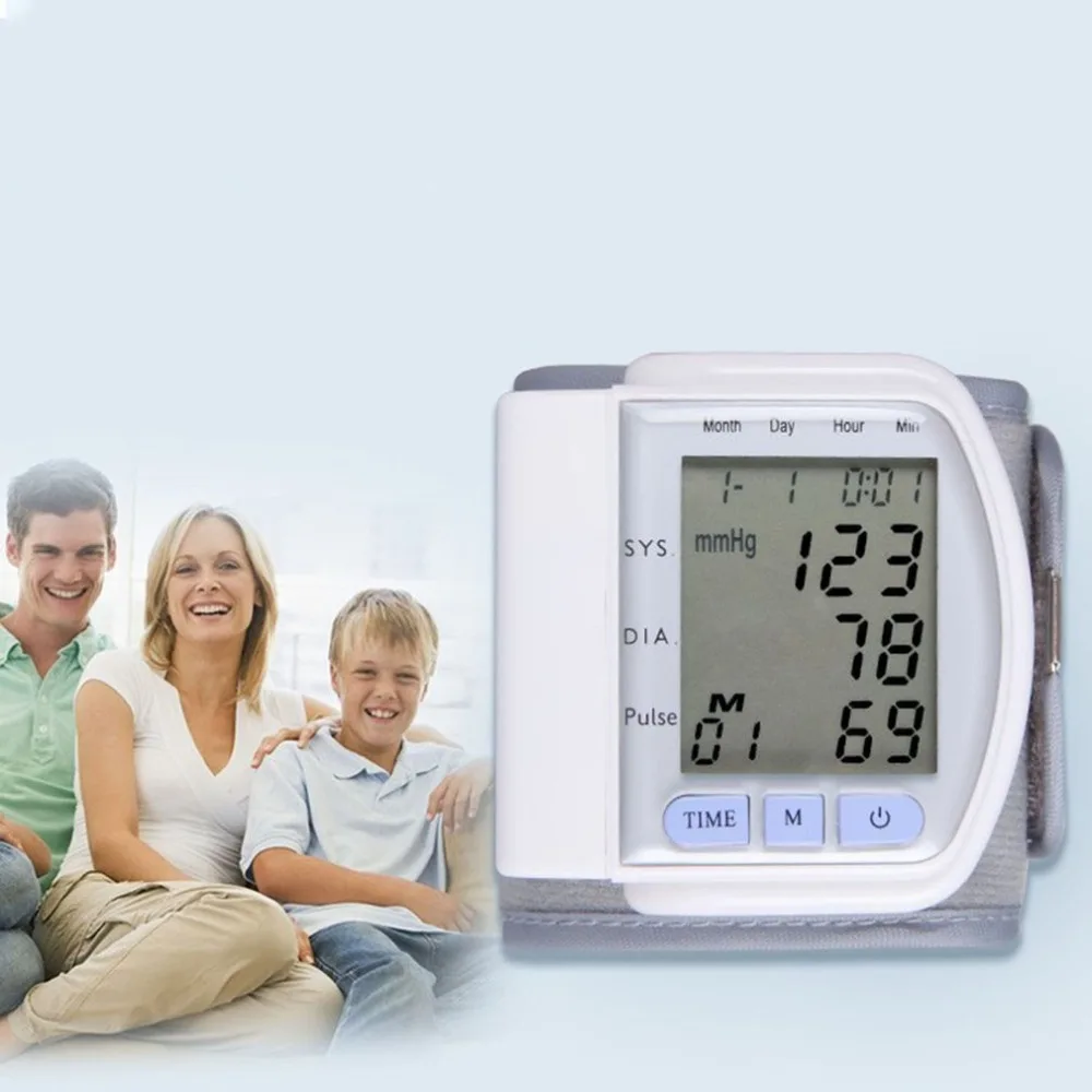 

CK-102S Automatic Wrist Digital Blood Pressure Monitor Heart Beat Meter Tonometer for Measuring Pulse Rate Health Care