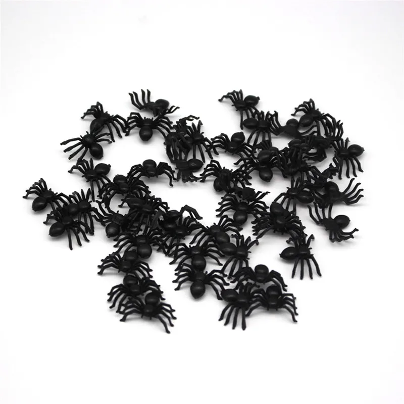 Cosplay&ware 50pcs Plastic Black Spider Trick Toy Halloween Haunted Prop Decorations Christmas Children’s Day -Cosplayware Store HTB1PGr5XPzuK1RjSspeq6ziHVXay.jpg