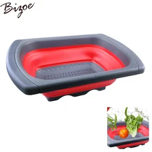 Складные кухонные ситечки для фруктов и овощей складные силиконовые фильтры инструменты для слива