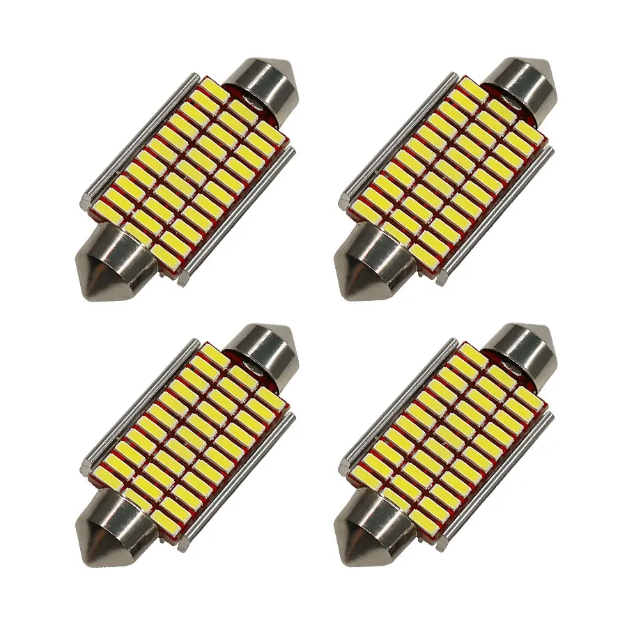 4 шт. светодиодные лампы C5W для чтения салона автомобиля 31 мм 36 39 42 4014|lamp shades wall