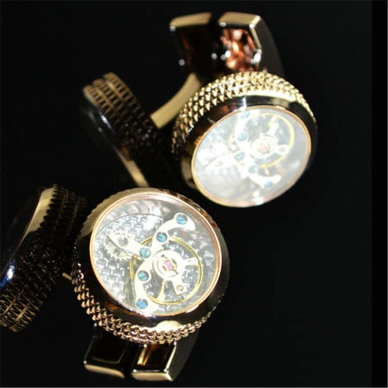 jewelry-shirt-cufflink-for-mens-4-colour-cuff-button-watch-Mechanical-movement-cuff-link-high-quality (5)