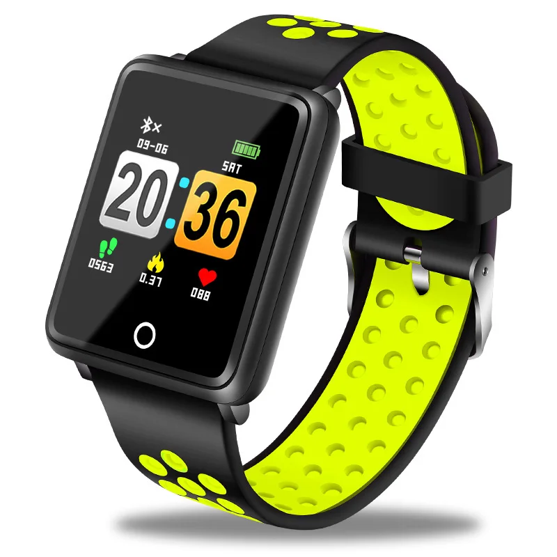 LIGE Новые мужские и женские умные спортивные часы фитнес-трекер Шагомер кровяное давление пульсометр окси монитор смарт-браслет+ коробка - Цвет: yellow