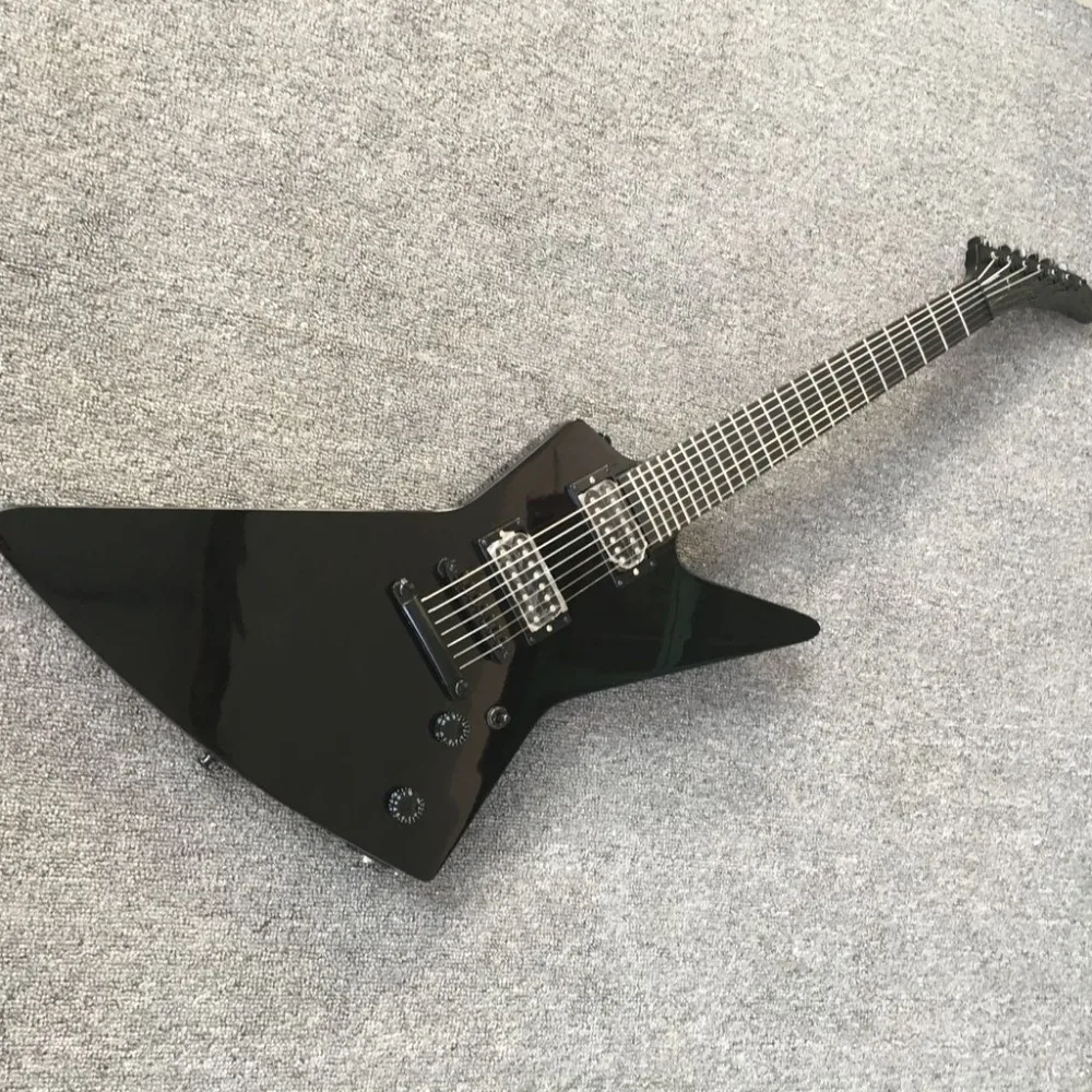 

Free shipping James Hetfield 7 strings explo electric guitar 7 string explo guitar ebony fretboard no inlays custom guitar