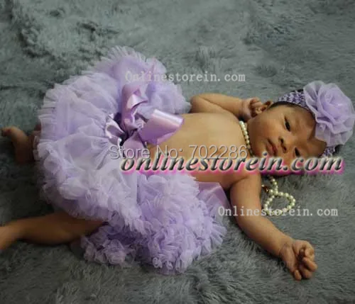 

New arrival lavender baby tutus headband flower two piece baby shower gift