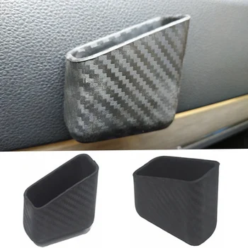 

1pcs Universal Carbon Fiber Car Storage Box Cigarette Card Storage Box Stick-on Organizer for Small Objects Pocket Holder