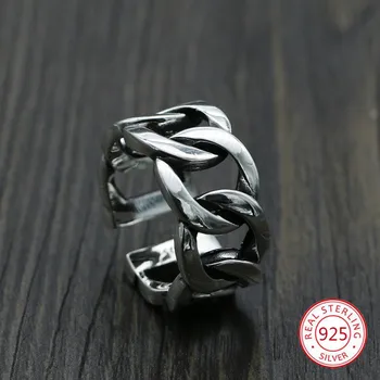 

S925 sterling silvery glossy ring personality creative fashion accessories twist hollow shape send lover gift 2019 new hot sale