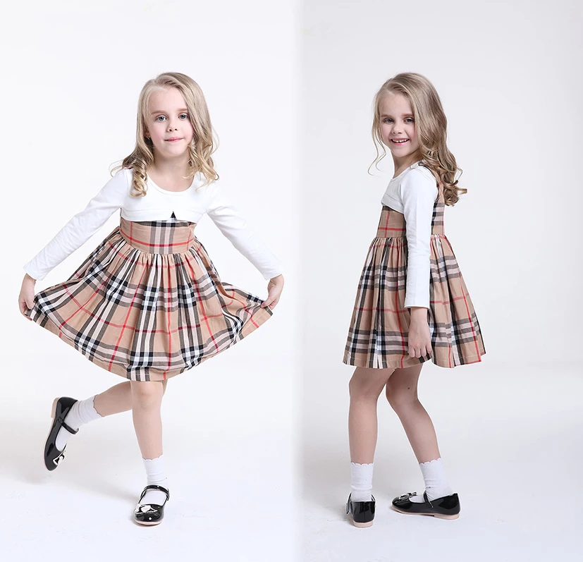 2015 Spring Autumn Baby Girls Childrens Clothes Kids Costume Toddler