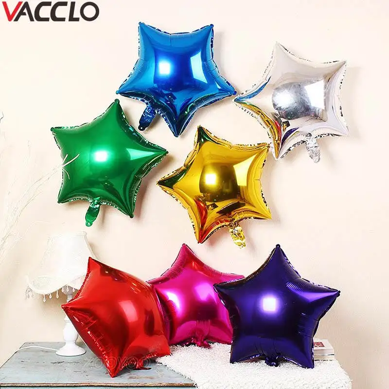

Vacclo Colorful Star Heart Foil Balloons Air Wedding Ballon Helium Balloon Happy Birthday Party Decoration Kids Baloon Balon