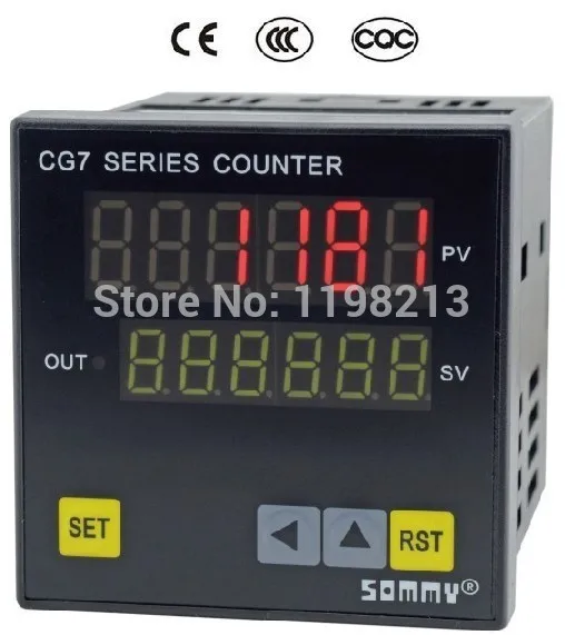 CG7 RB60 digital couters Multi function Counter 6 digit counting relay outputin Counters from
