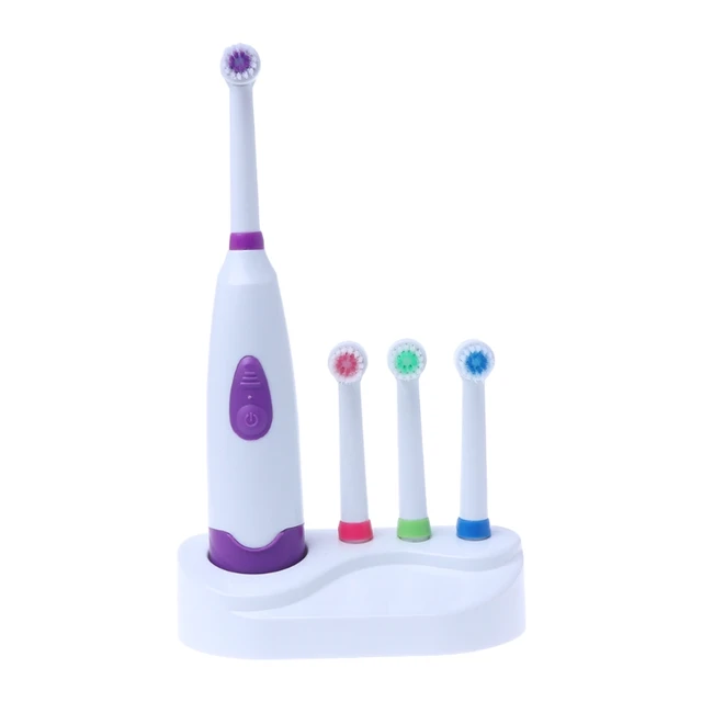 1set Electric Toothbrush Battery Operated with 4 Brush Head Oral