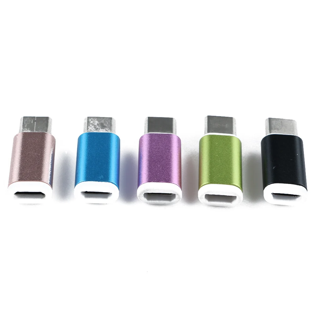 

2PC/Set Universal Colorful Micro USB Female to Type-c Male Alloy Cable Adapter Charger Data Converter For Xiaomi High Quality