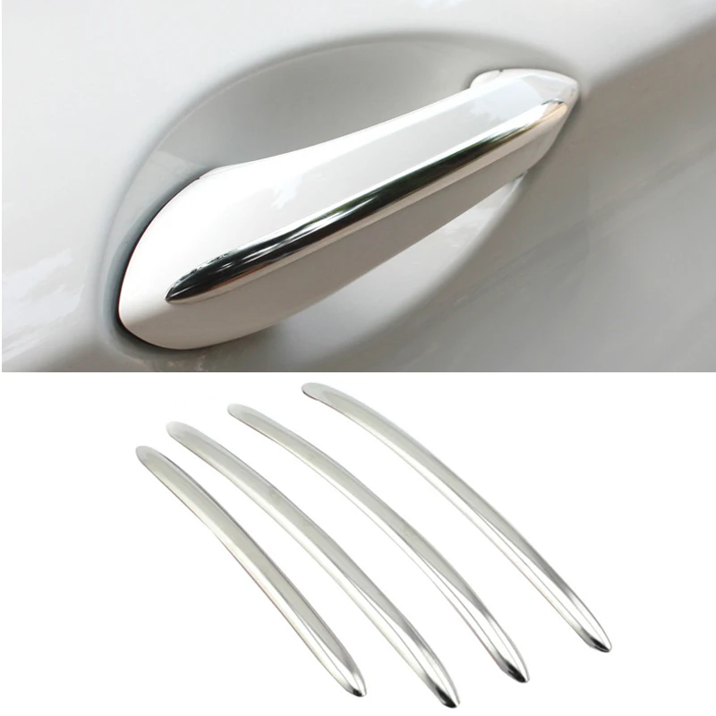 4 pcs Stainless steel car door handles are decoration trim strip for BMW 5 series GT 520li 525li